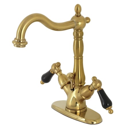 Kingston Brass Duchess 2-Handle Bathroom Faucet W/Brass Pop-Up & Cover Plate, Brass KS1437PKL